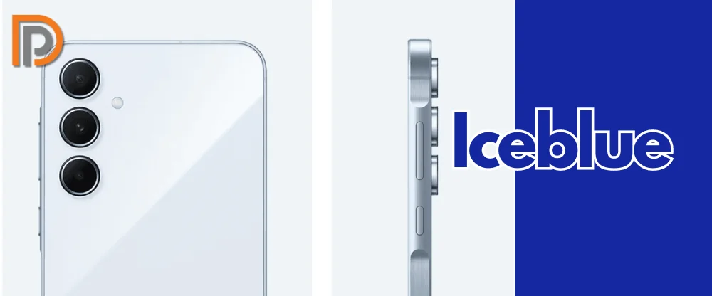 موبایل A55 سامسونگ با رنگ آبی یخی