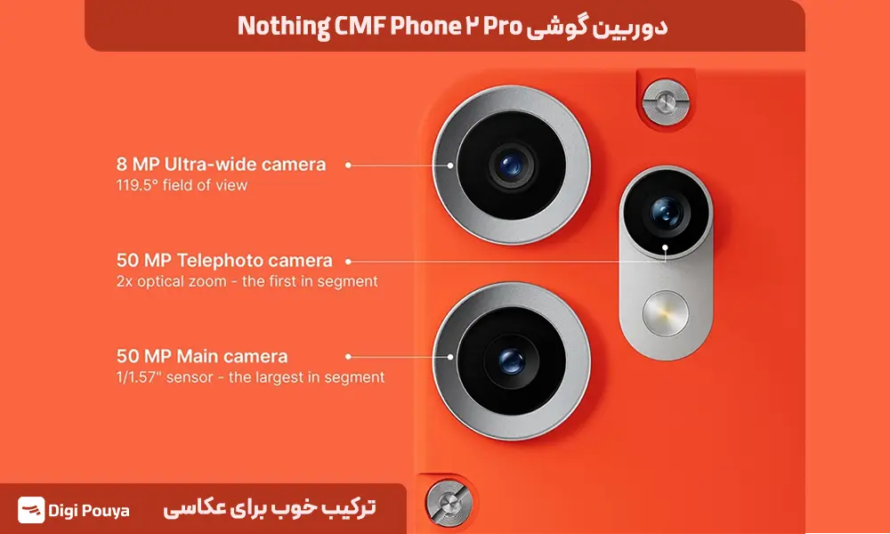 مشخصات دوربین پشت گوشی Nothing CMF Phone 2 Pro