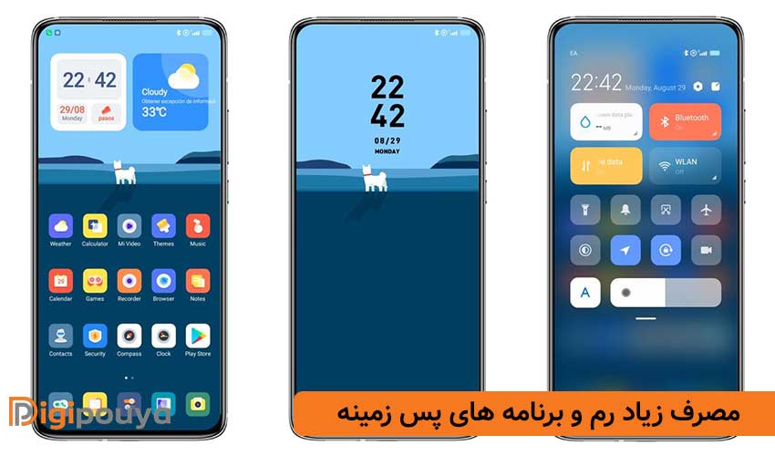 مصرف زیاد رم و برنامه های پس زمینه
