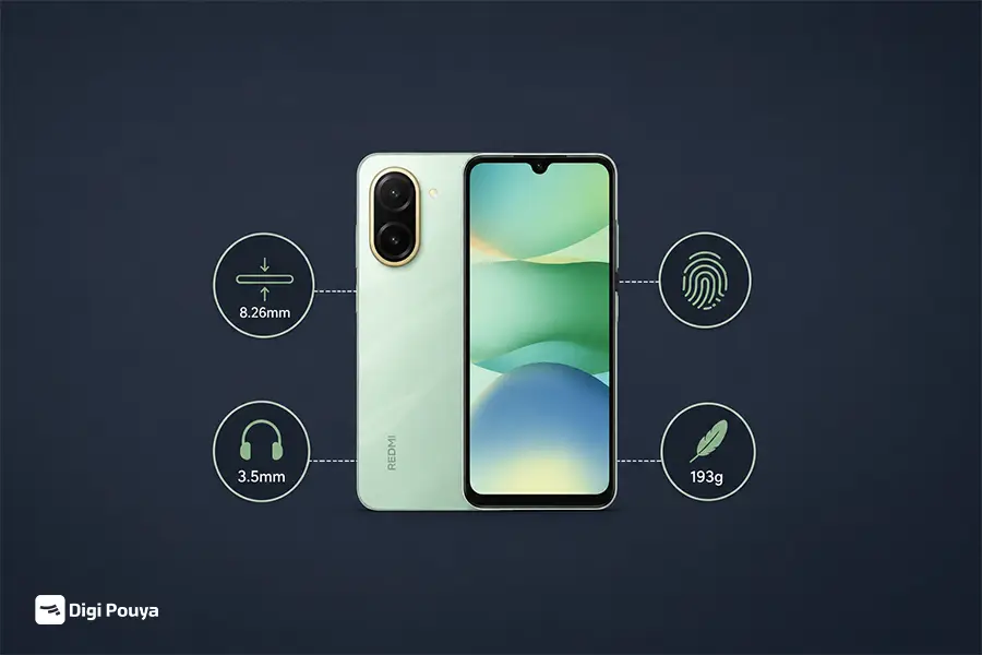 طراحی و کیفیت ساخت Redmi A5