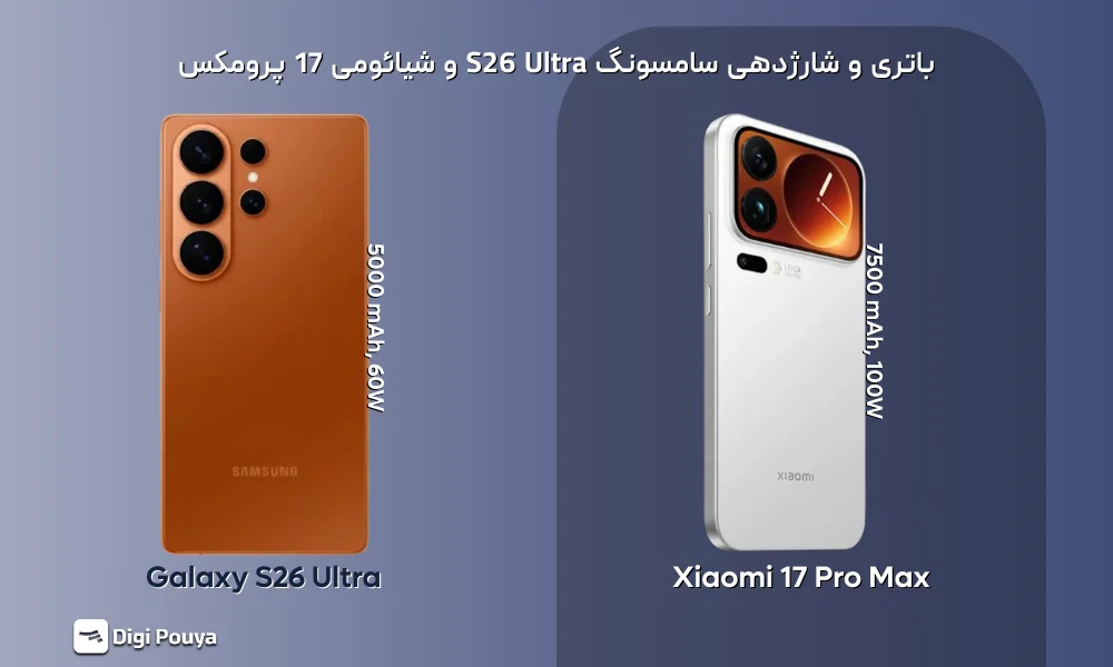 بررسی باتری و شارژدهی در سامسونگ S26 Ultra و 17 پرومکس