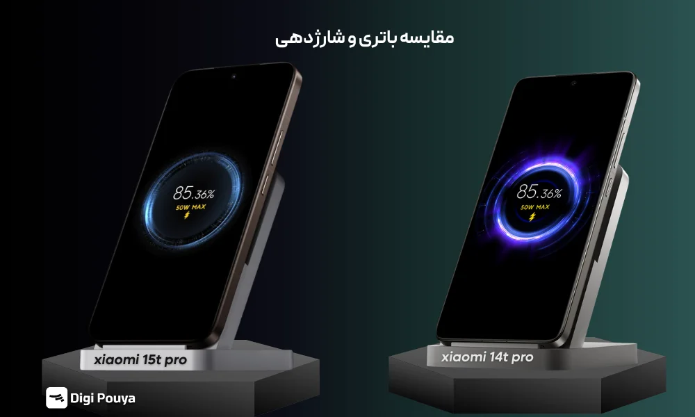 بررسی و مقایسه باتری میان 15تی پرو و 14t pro شیائومی