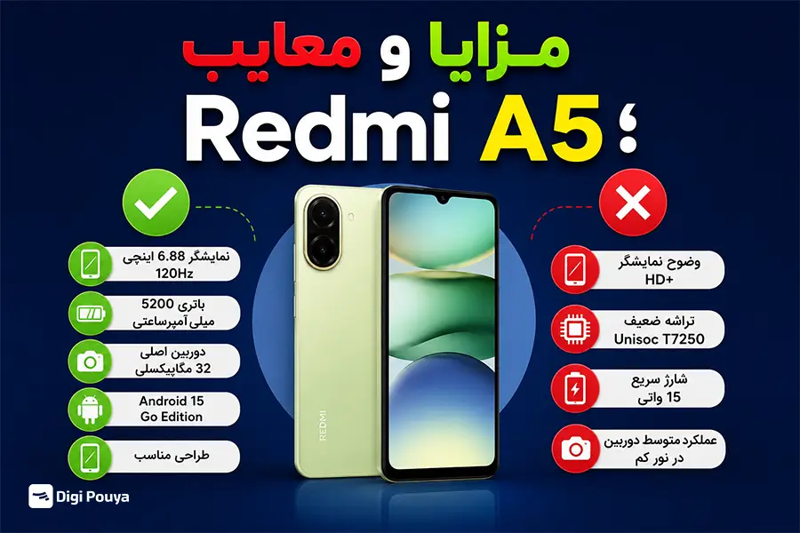 مزایا و معایب Redmi A5