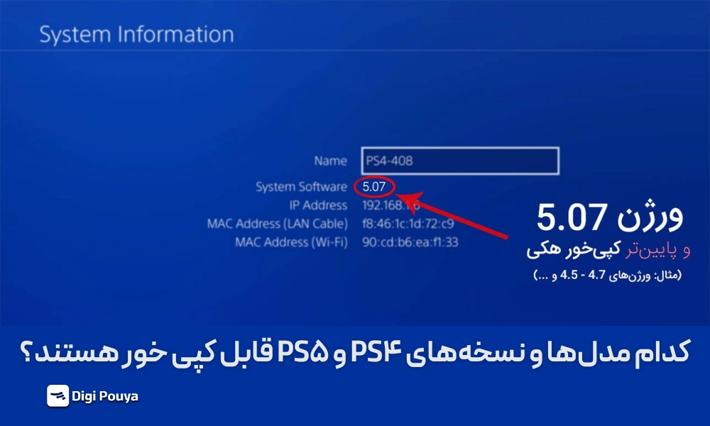 کدام مدل‌های PS4 و PS5 کپی خور میشن؟