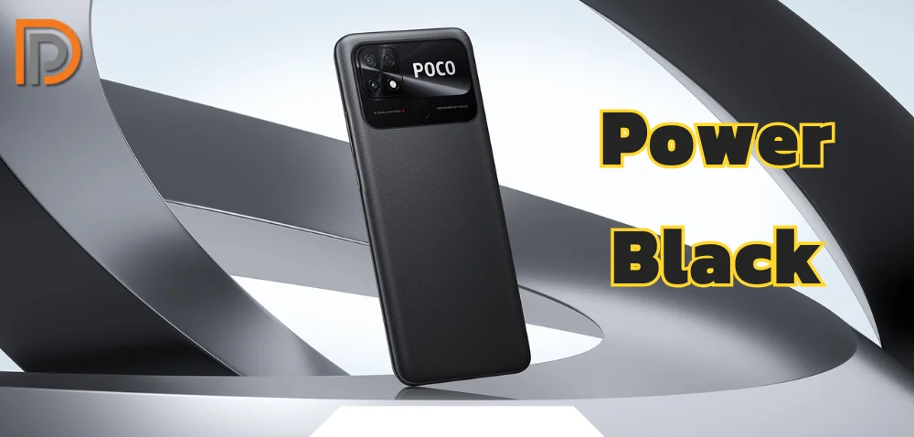 بررسی طراحی با رنگ مشکی گوشی POCO C40