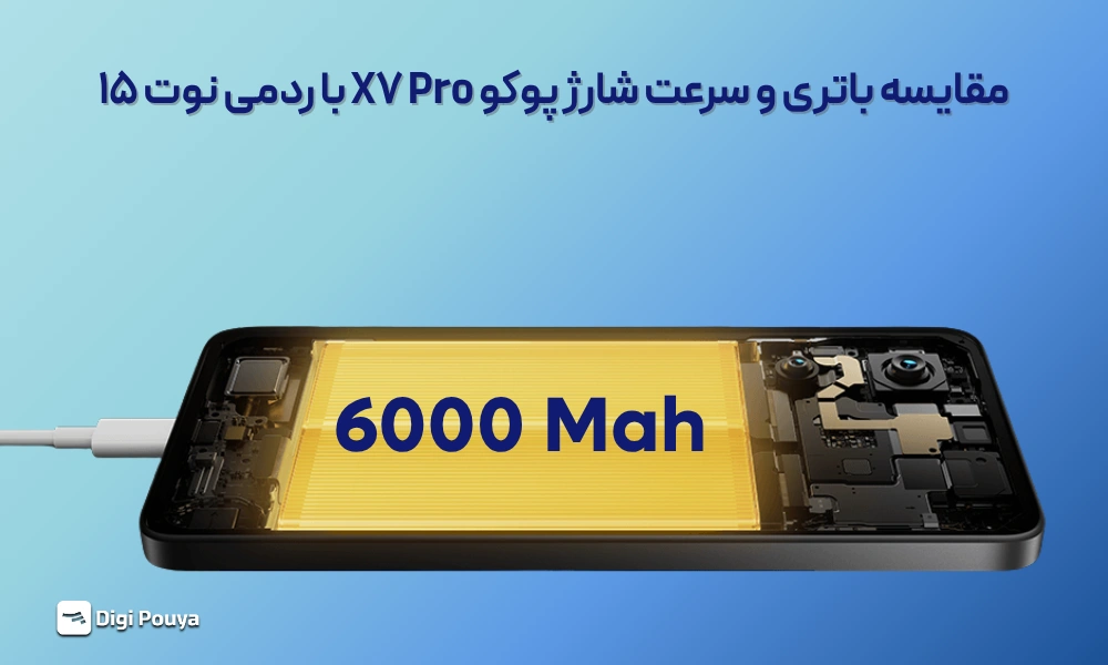 مقایسه باتری و شارژ Poco X7 Pro و Redmi Note 15