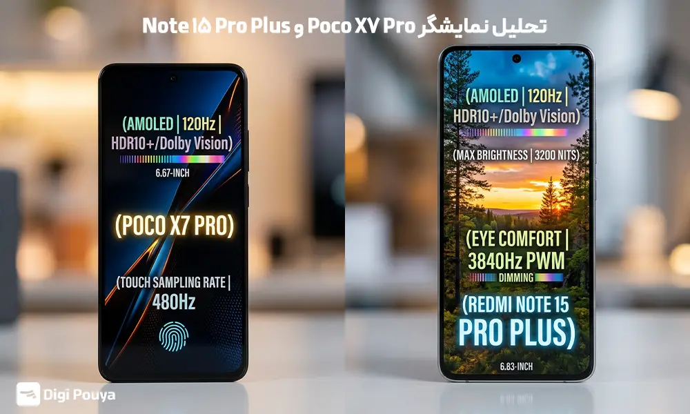 نبرد نمایشگرها؛ پوکو X7 پرو در برابر ردمی نوت ۱۵ پرو پلاس