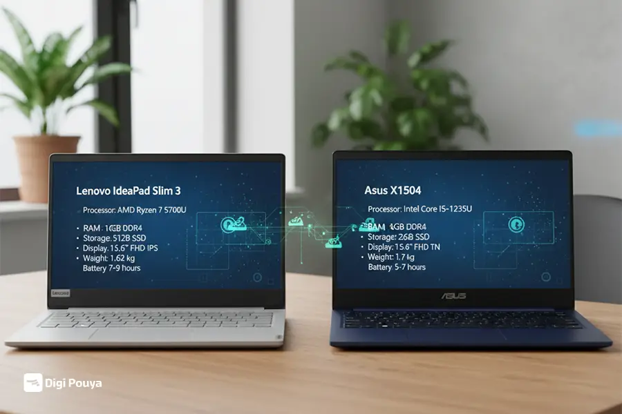 بررسی تفاوت‌های فنی IdeaPad Slim 3 و Asus X1504
