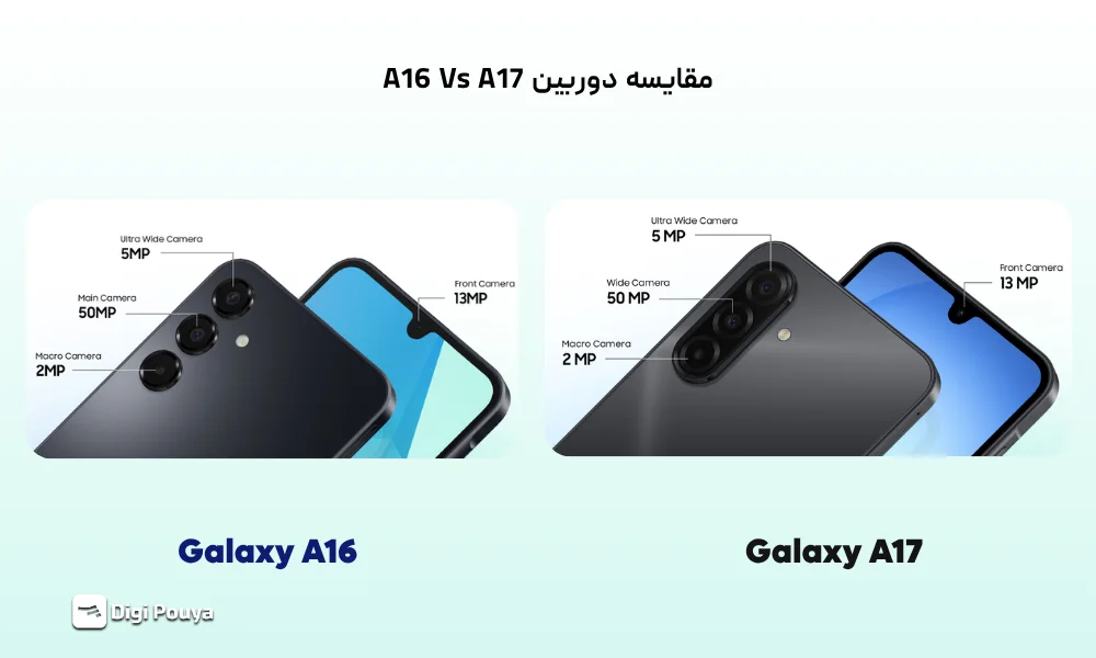 مقایسه عملکرد دوربین در عکاسی و فیلمبرداری بین دو گوشی سامسونگ Galaxy A17 و Galaxy A16