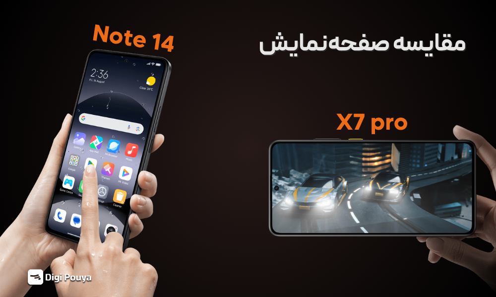 تفاوت صفحهنمایش پوکو X۷ Pro و ردمی نوت ۱۴