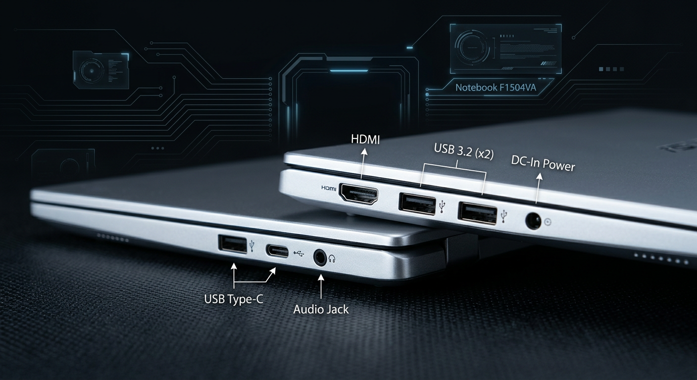 اتصالات لپ تاپ Notebook  F1504VA BQ250 i5 120U 8GB 512SSD
