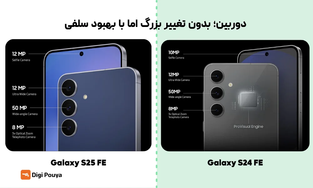 مقایسه دوربین S24 FE با S25 اف ای