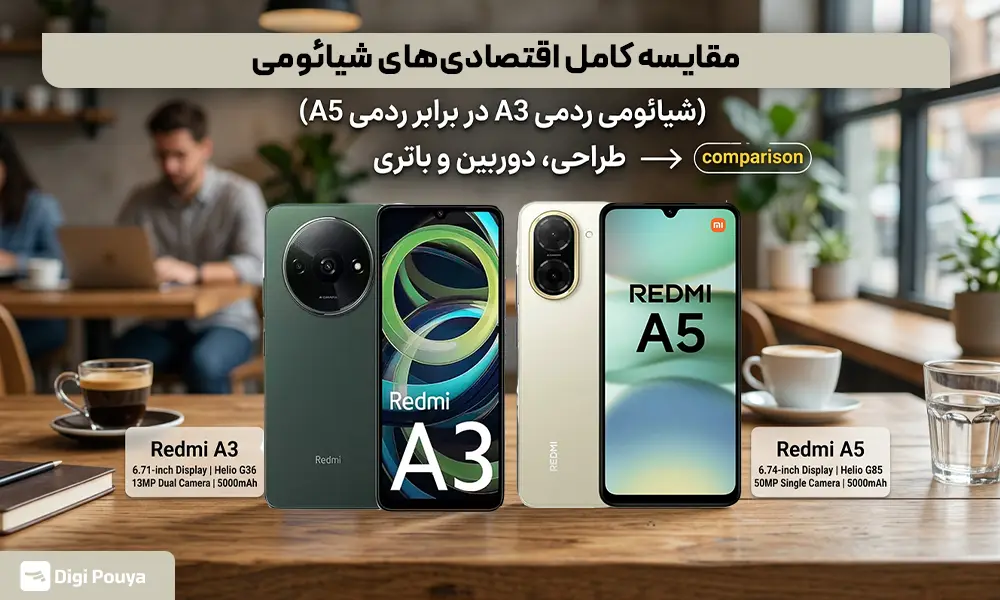 ردمی A5 بخریم یا ردمی A3؟ مقایسه کامل اقتصادی‌های شیائومی