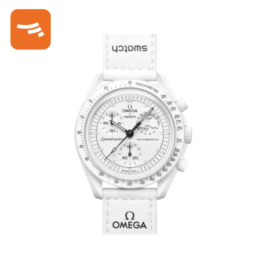 ساعت مچی عقربه ای امگا سواچ مدل Mission To Moonphase