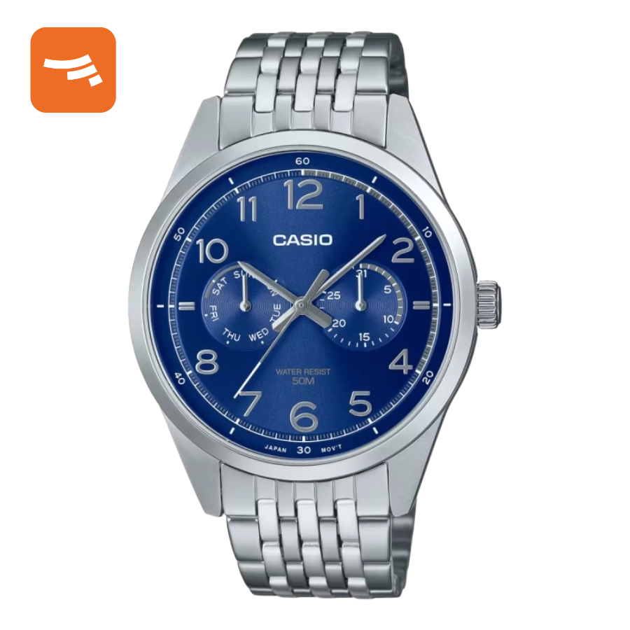 ساعت مچی عقربه ای مردانه کاسیو مدل MTP-E340D-2AVDF