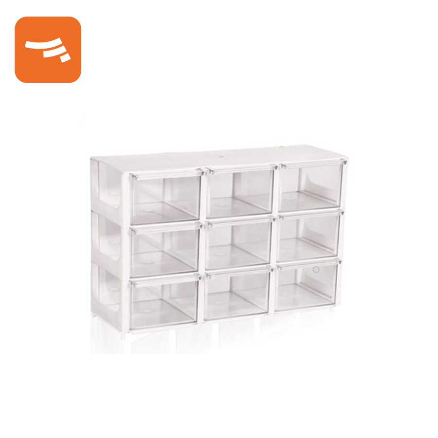 کشو کریستالی مربع (اورگانایزر) 3 طبقه 9 کشو (تیپ سه)
