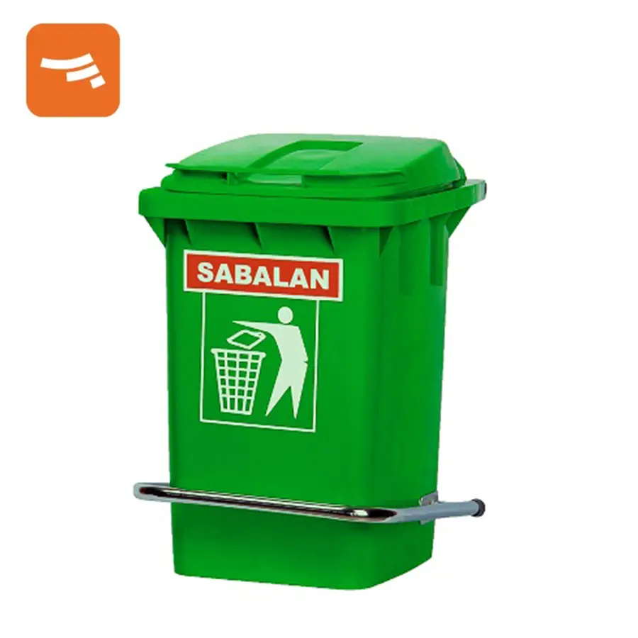 سطل زباله پلاستیکی پدالدار 60 لیتری سبلان کد 212/1